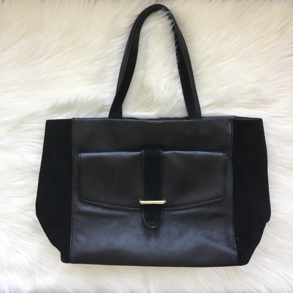 Kate Spade Leather & Suede Black Tote Bag Purse